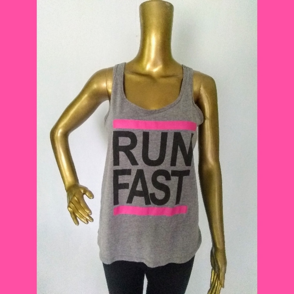 Chin Up Apparel Medium Run Fast Workout Tank Top